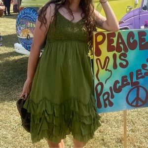 Hunter Green Boho dress